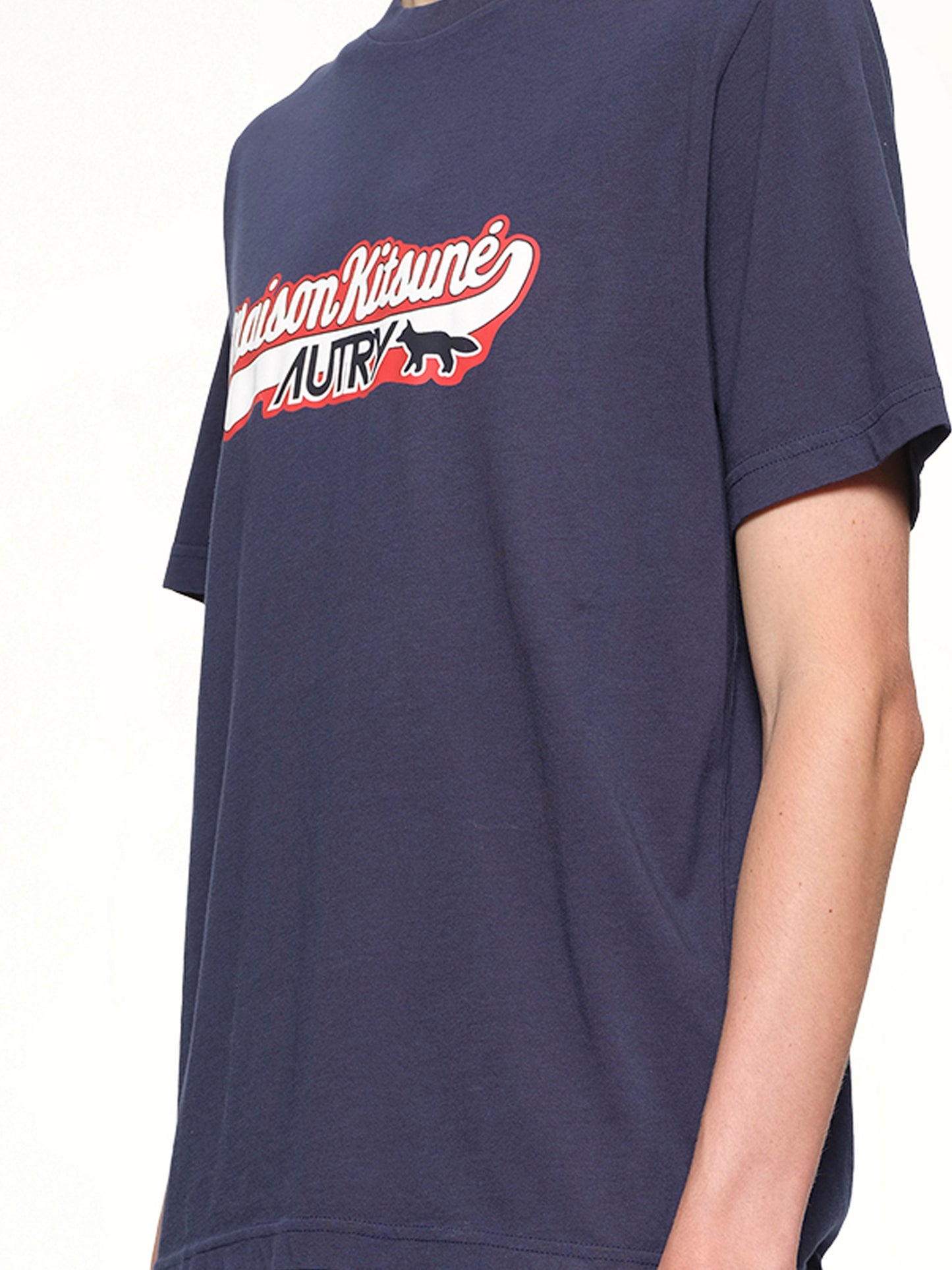 Autry x Maison Kitsune T-Shirt in Blue