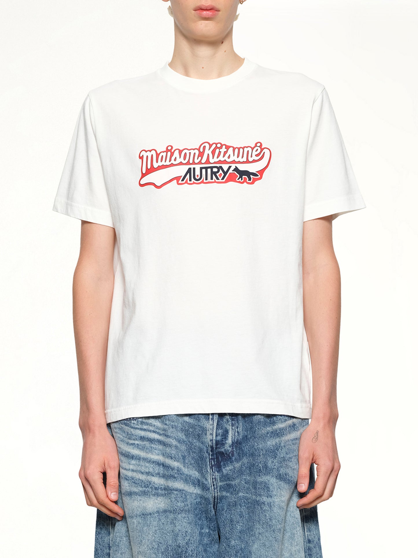 Autry x Maison Kitsune T-Shirt in White