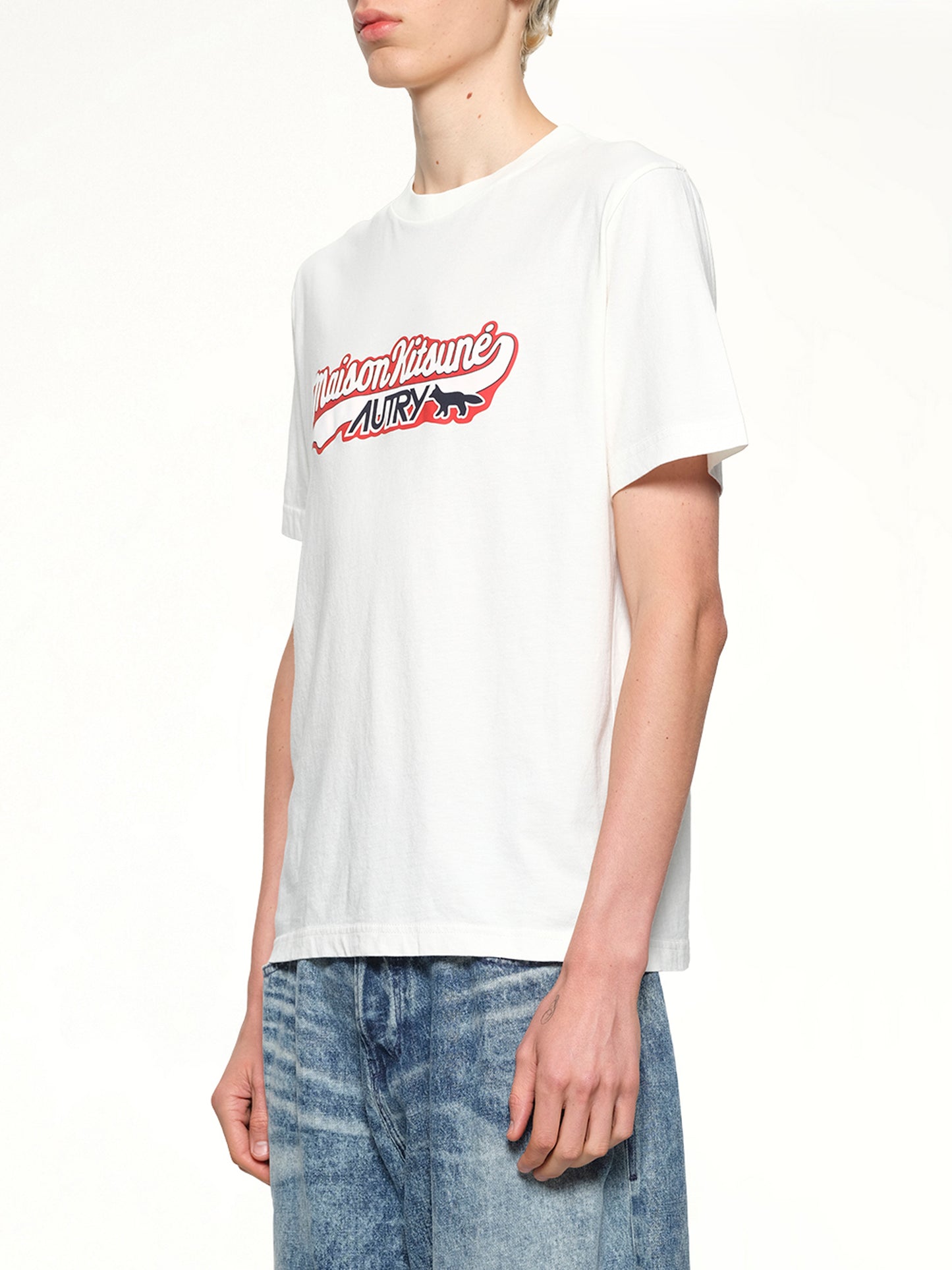 Autry x Maison Kitsune T-Shirt in White