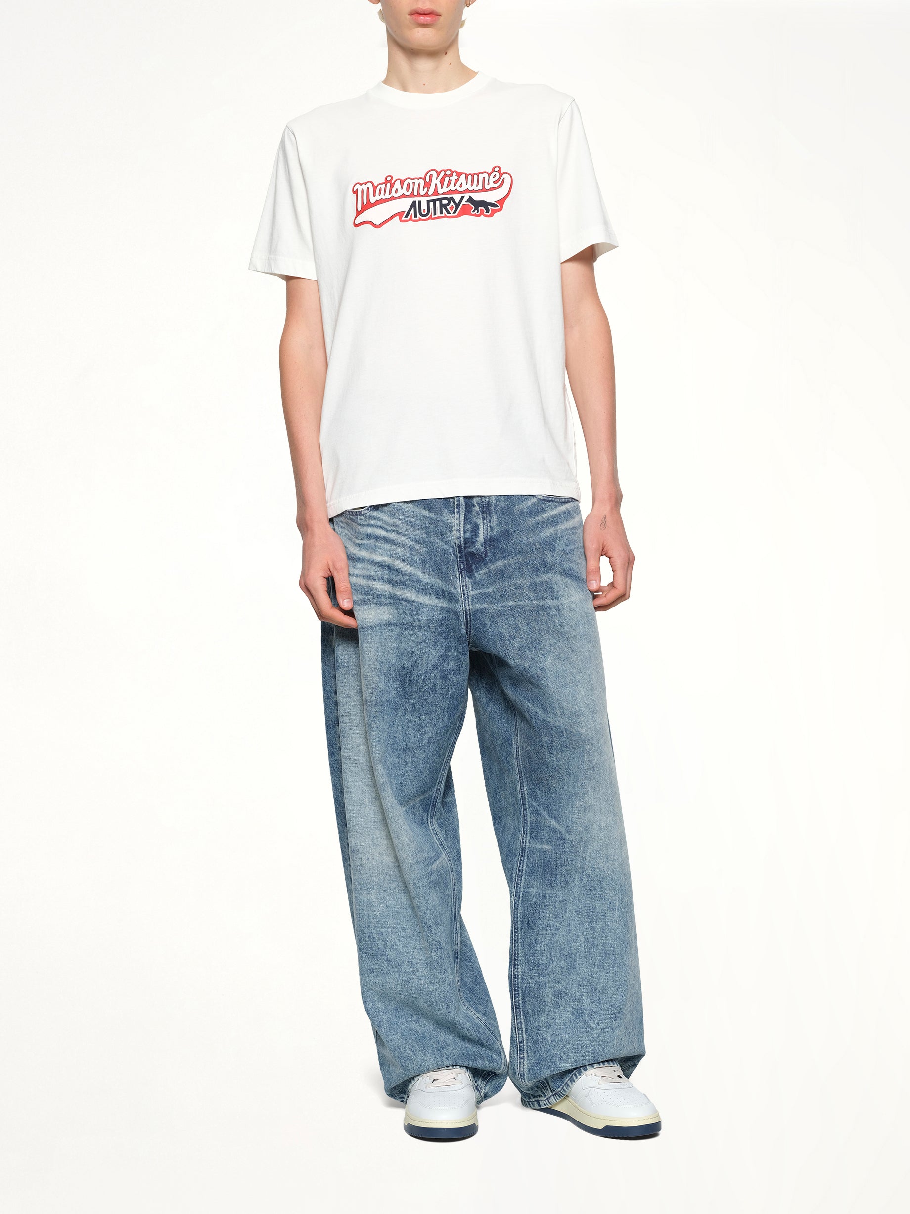 화이트 Autry x Maison Kitsune 티셔츠