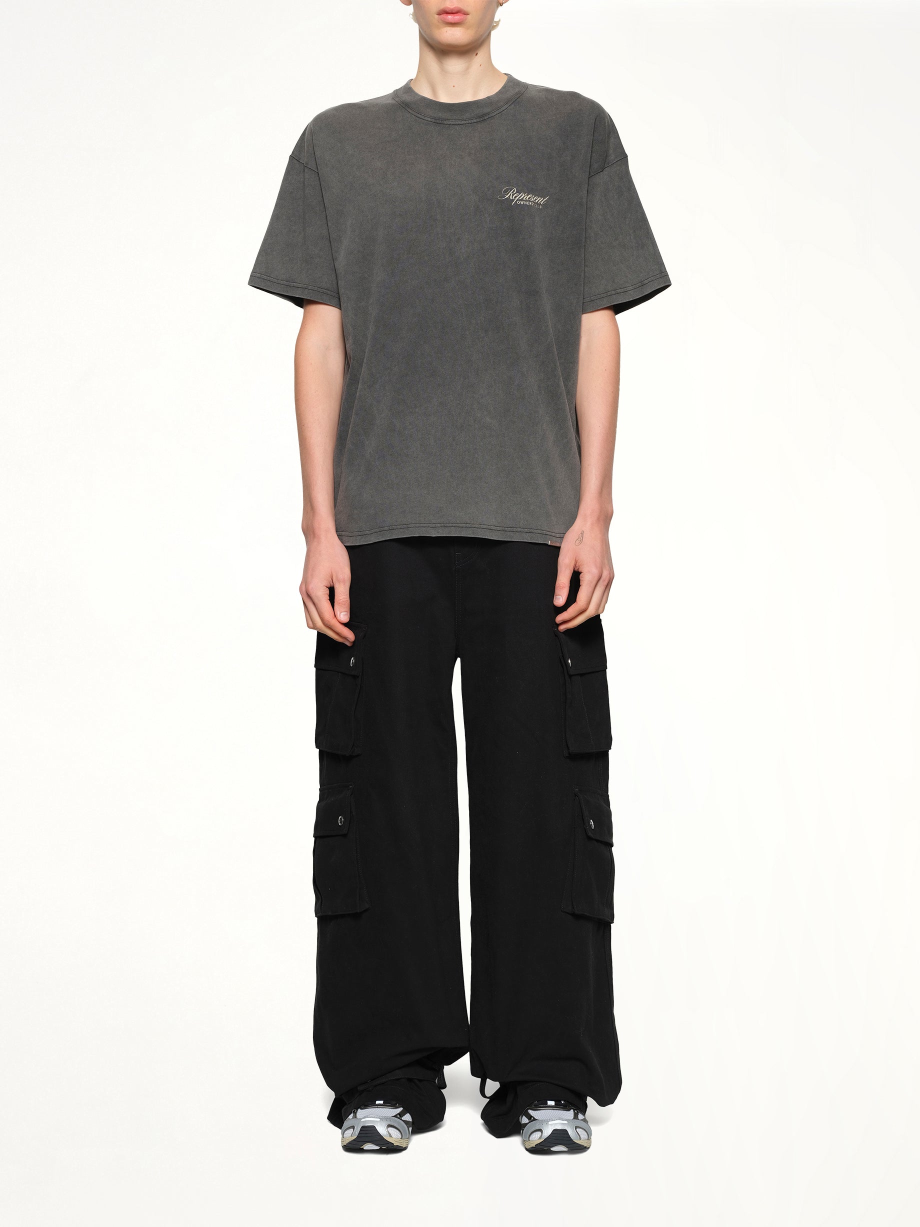 Represent Owners Club Script T-Shirt in Vintage Grey