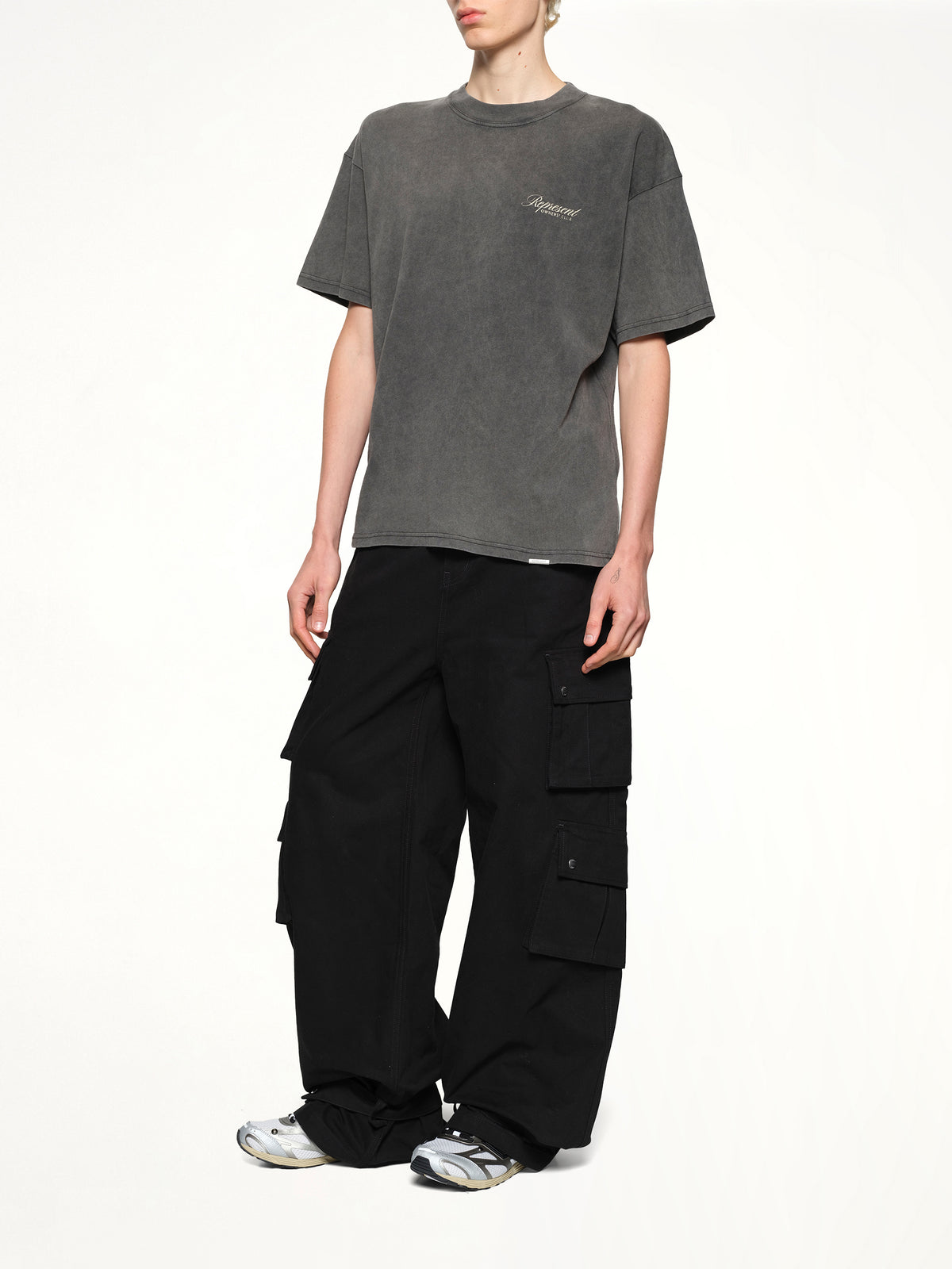 Represent Owners Club Script T-Shirt in Vintage Grey