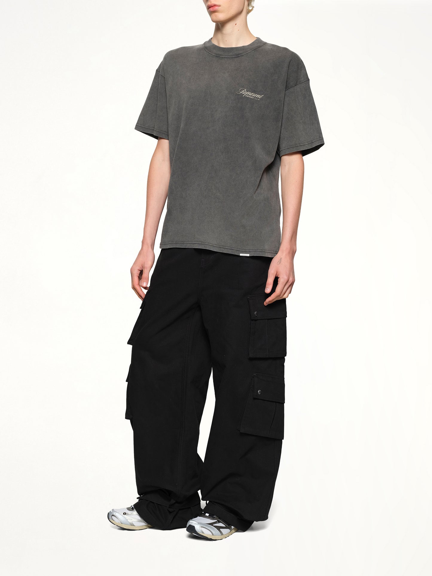 Represent Owners Club Script T-Shirt in Vintage Grey