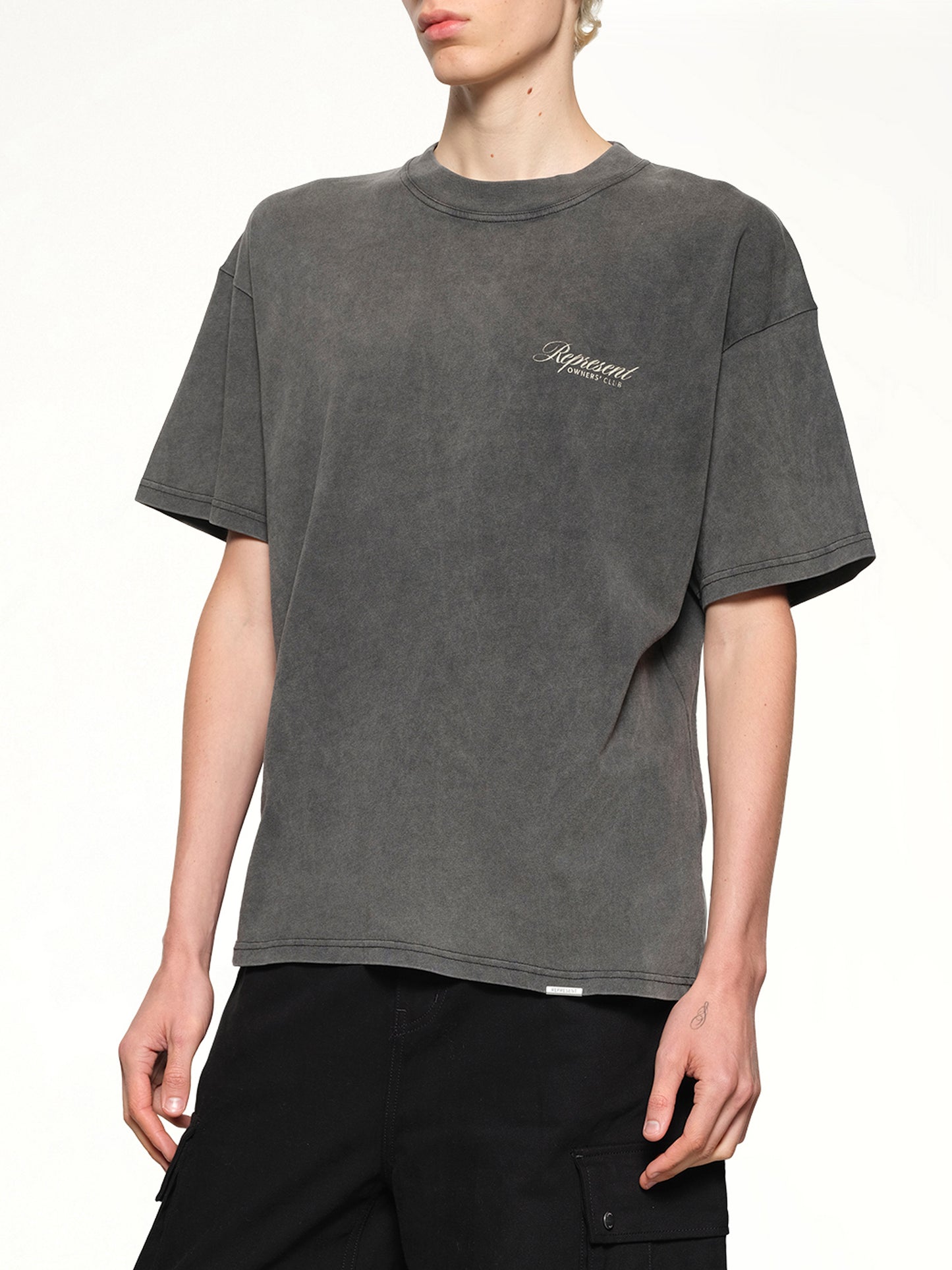 Represent Owners Club Script T-Shirt in Vintage Grey