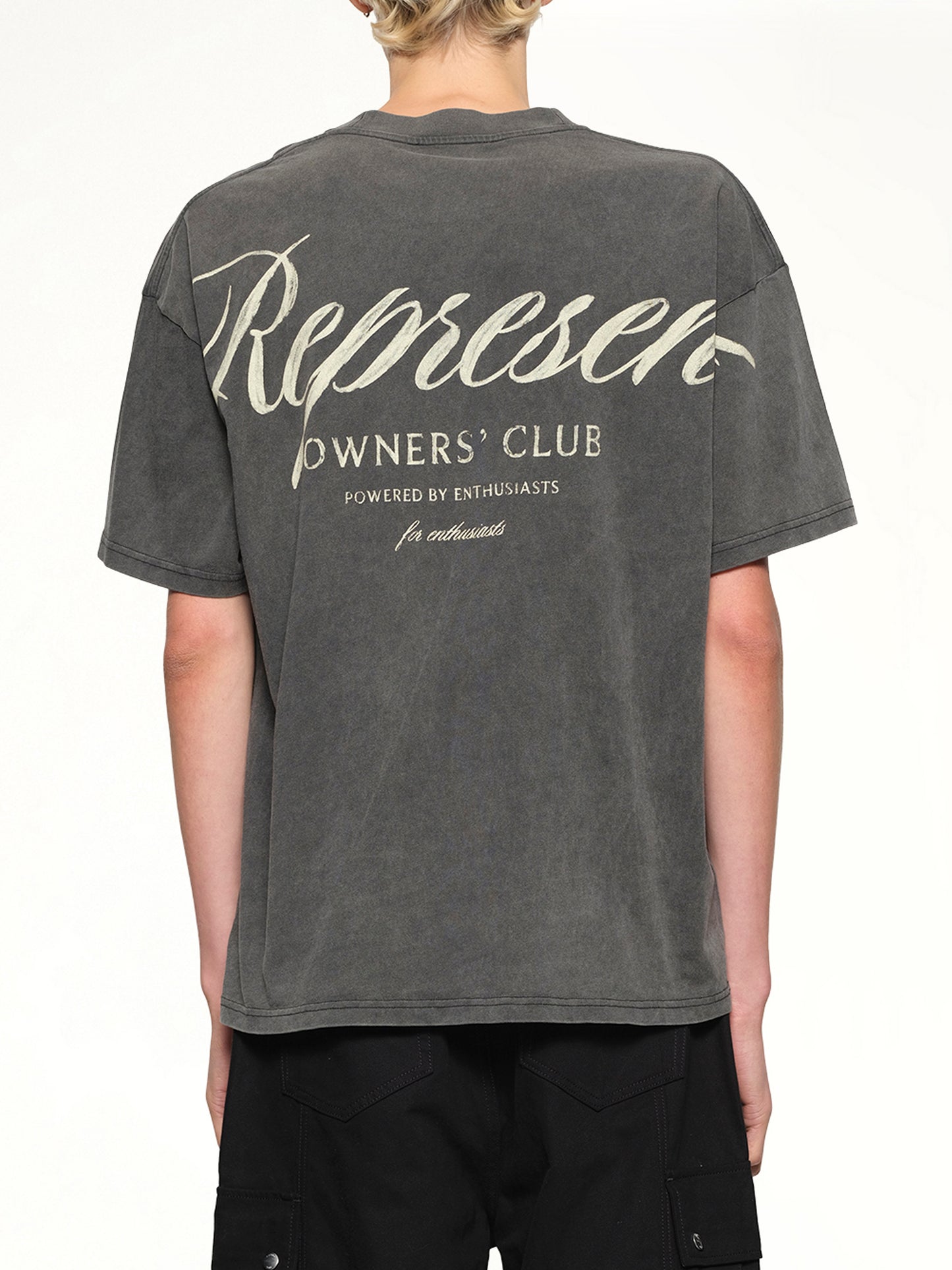 Represent Owners Club Script T-Shirt in Vintage Grey