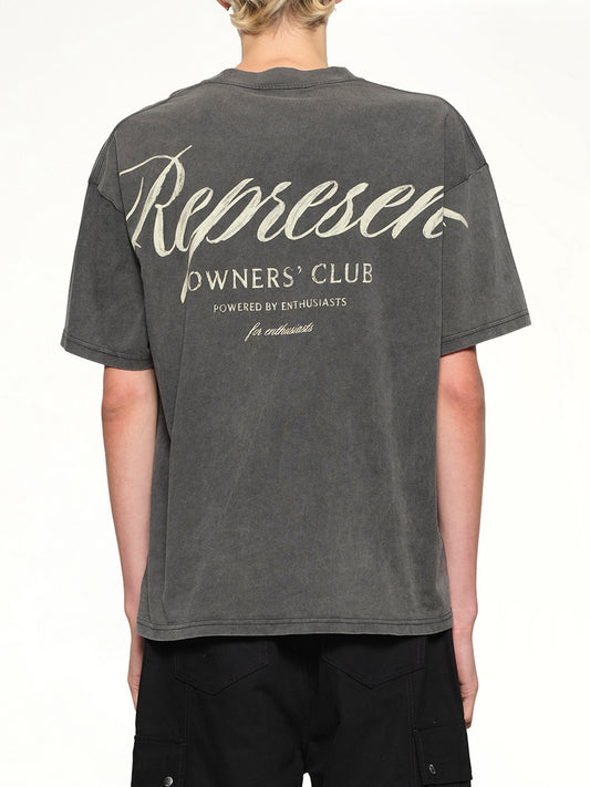 Represent Owners Club Script T-Shirt in Vintage Grey
