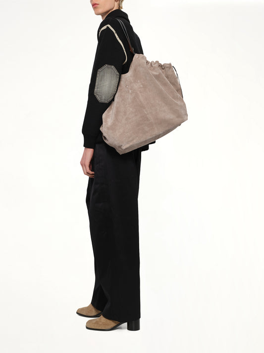 Belt Bag Shopping Vertical in Vison/Black/Chestnut