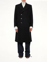 Wool Long Coat in Black