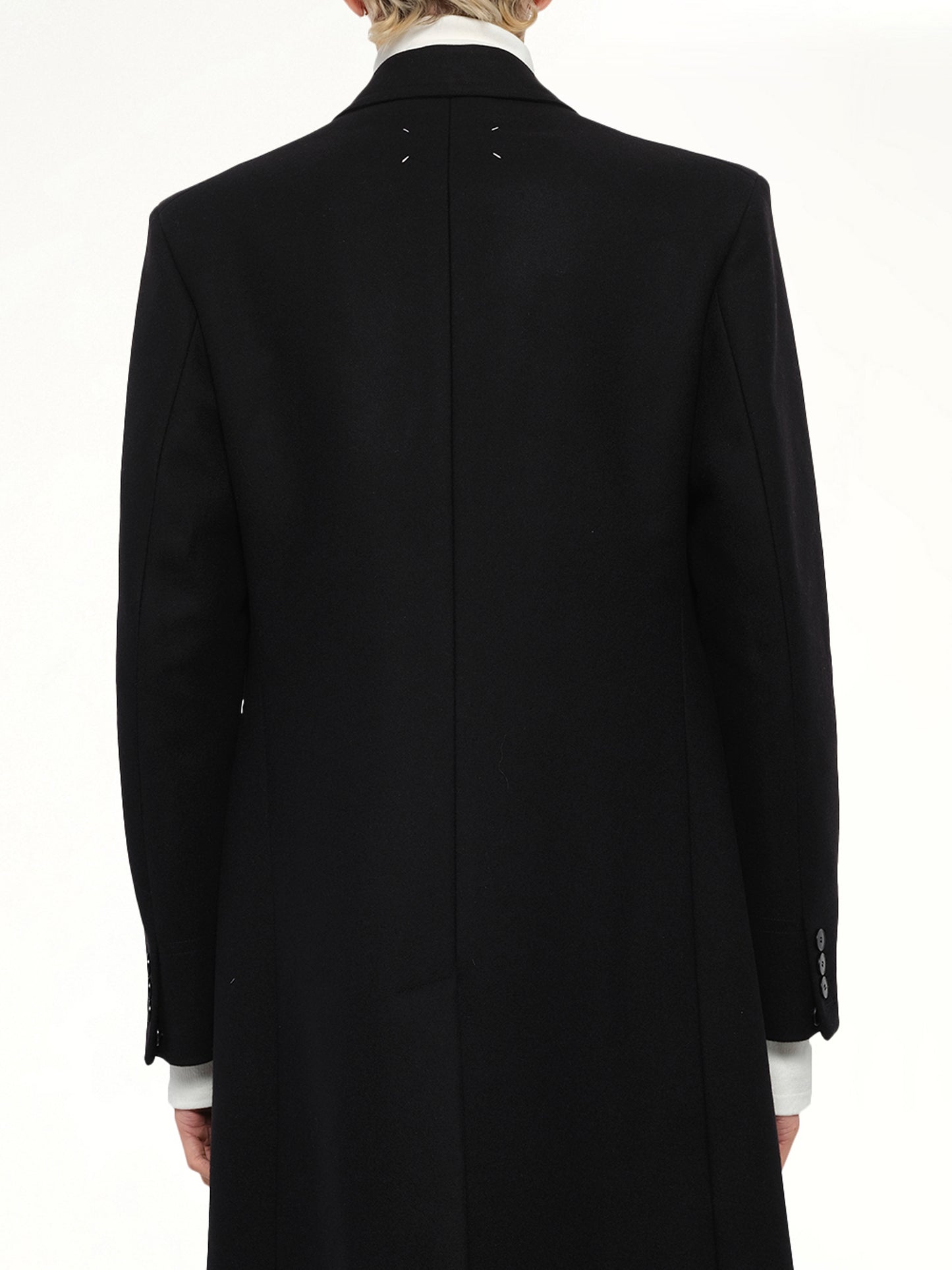 Wool Long Coat in Black