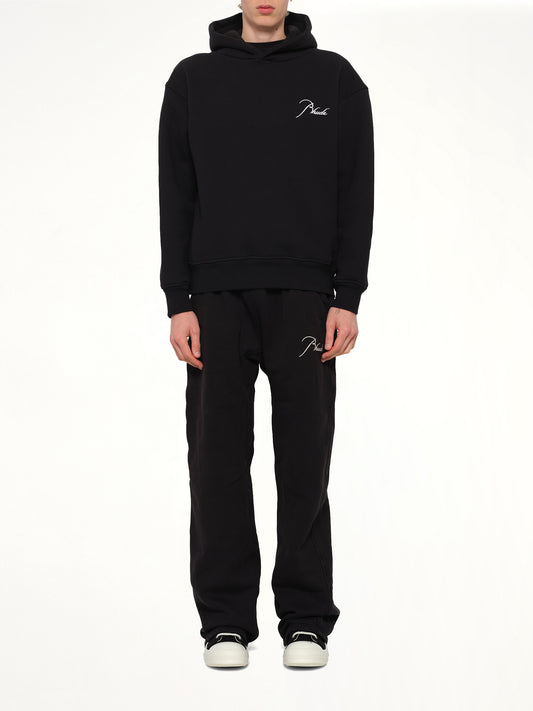 Classique Side Zip Pullover Hoodie in Black/White