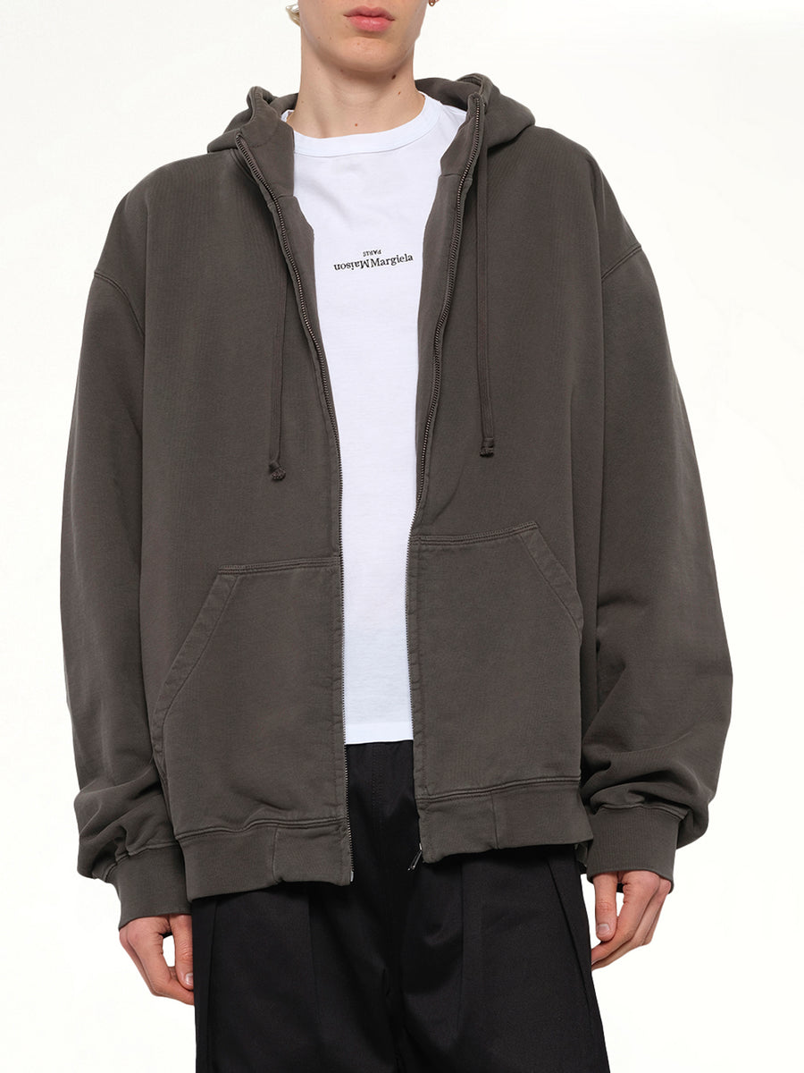 Zip Hoodie in Mink