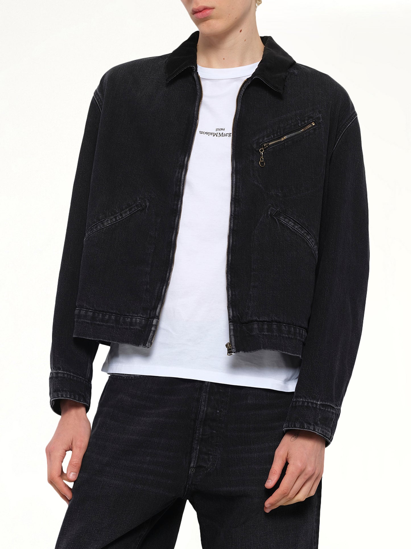 Original Japanese Denim Jacket in Washed Black