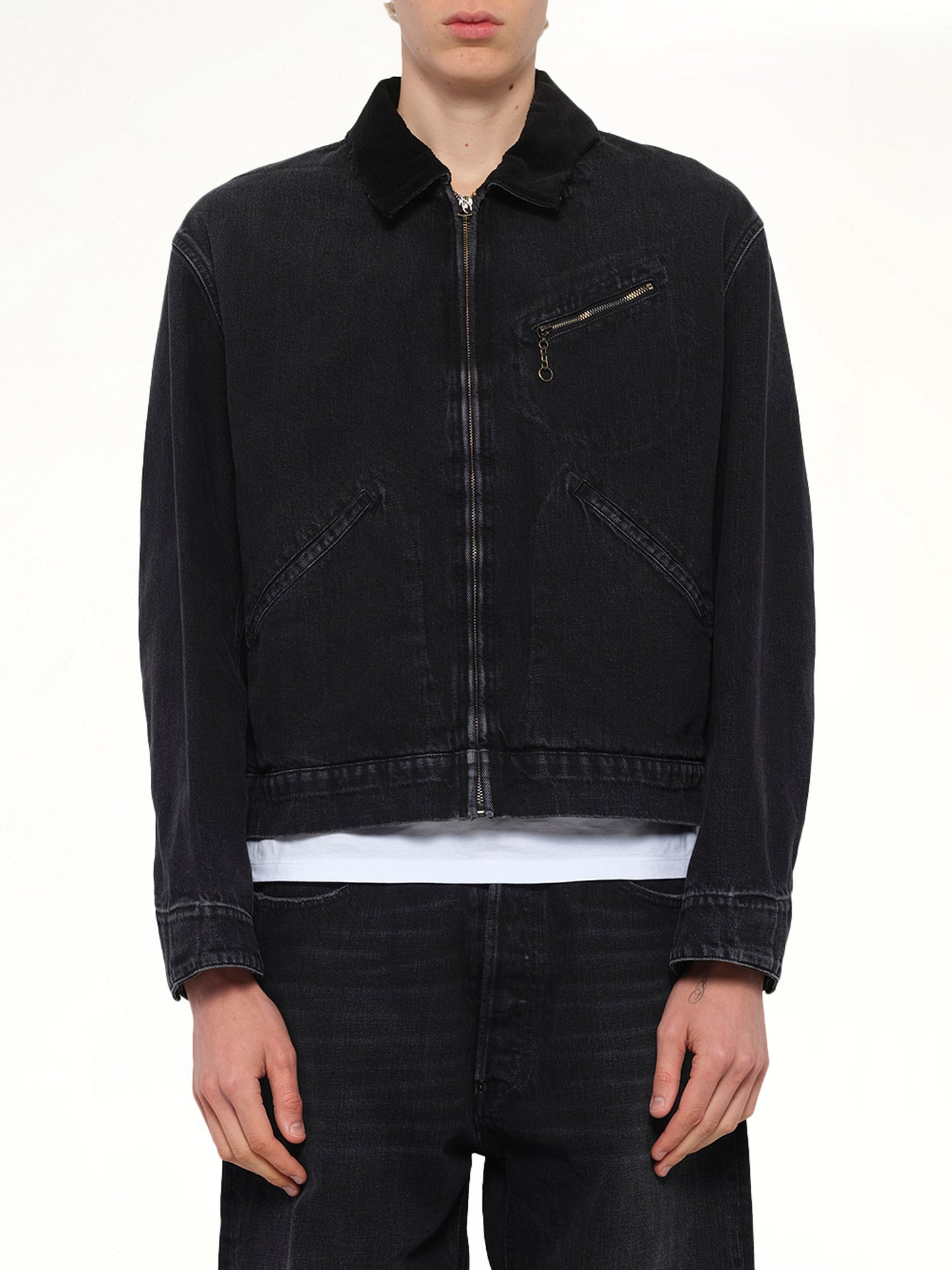 Original Japanese Denim Jacket in Washed Black