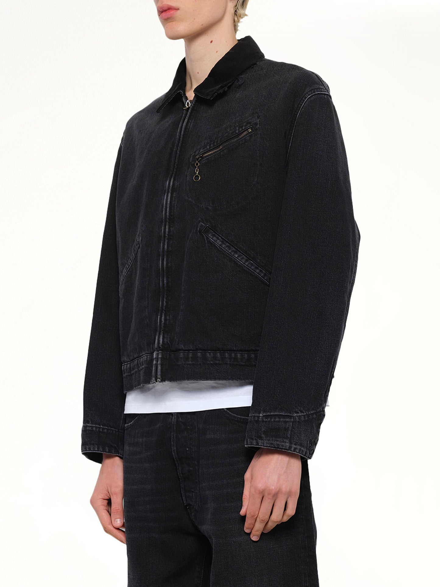 Original Japanese Denim Jacket in Washed Black