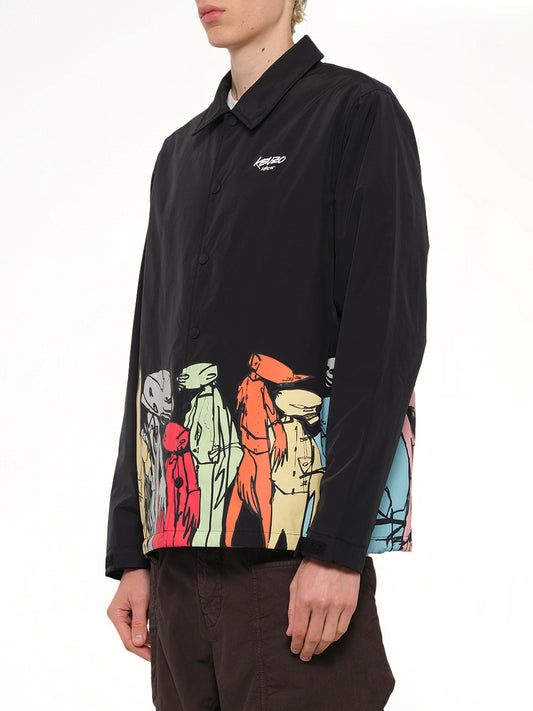 Kenzo x Futura 2000 Padded Coach Jacket in Black