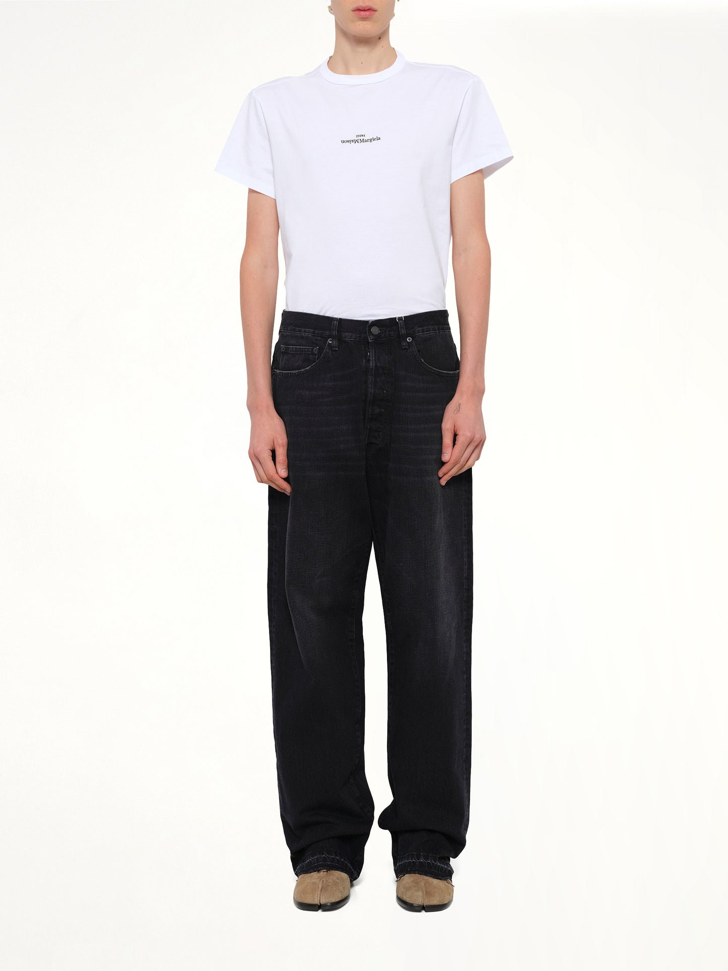 14 Oz Selvedge Denim Pants in Washed Black