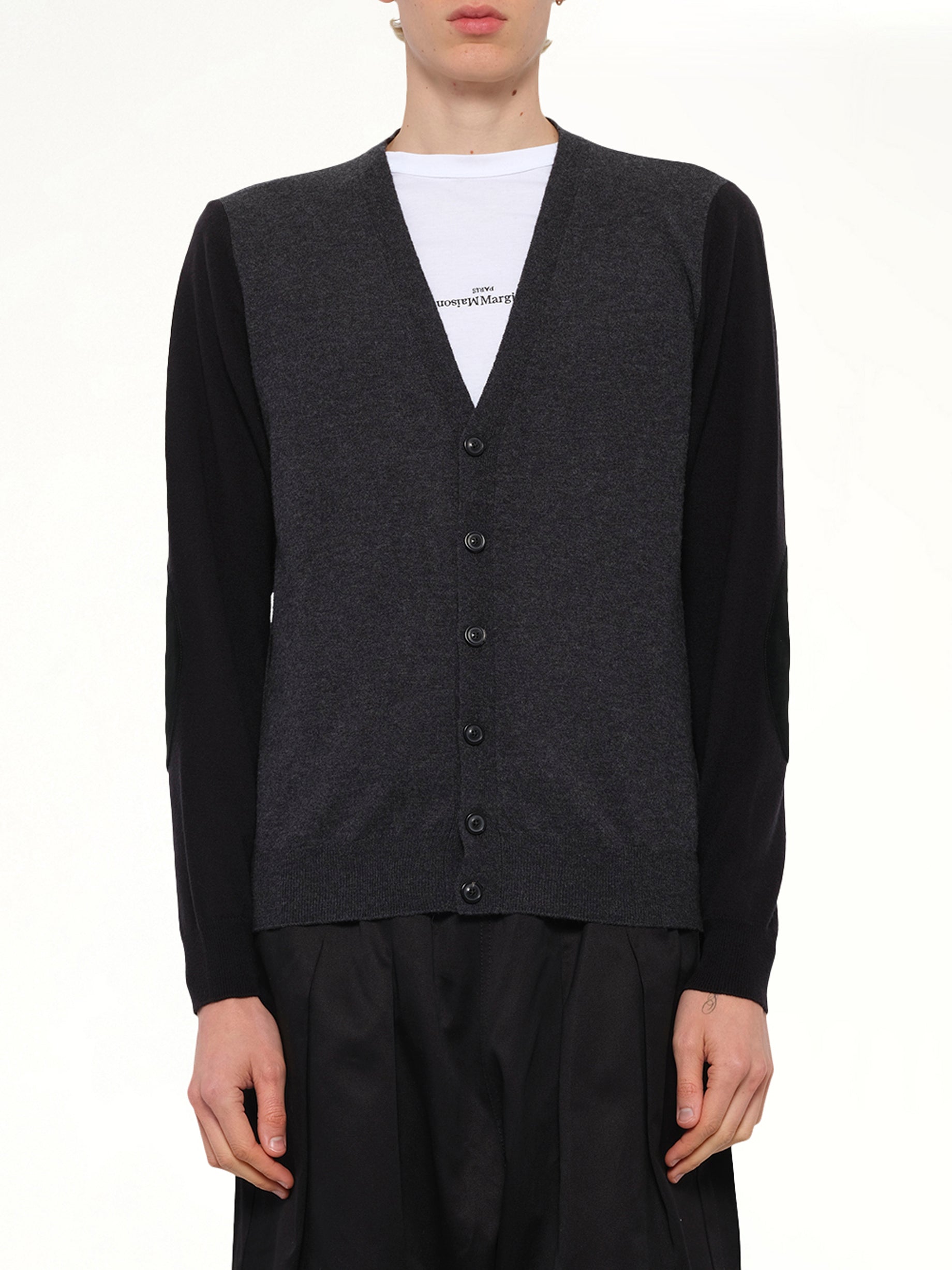 Two-Tone Cardigan in Grey/Black