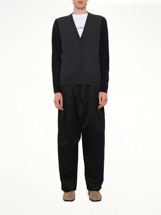 Two-Tone Cardigan in Grey/Black