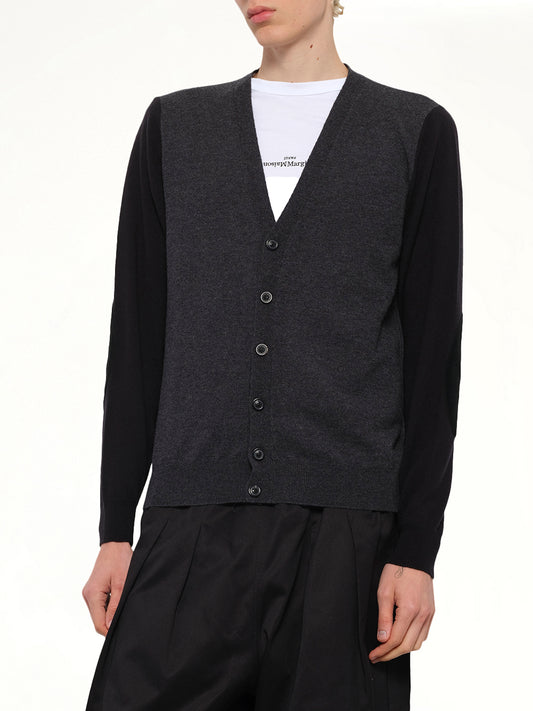 Two-Tone Cardigan in Grey/Black
