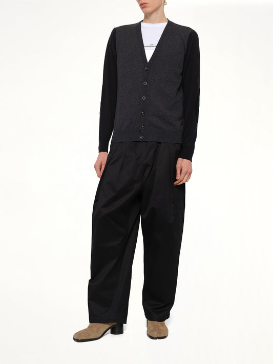 Two-Tone Cardigan in Grey/Black