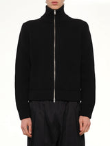 Drivers Knit Zip Sweater in Black