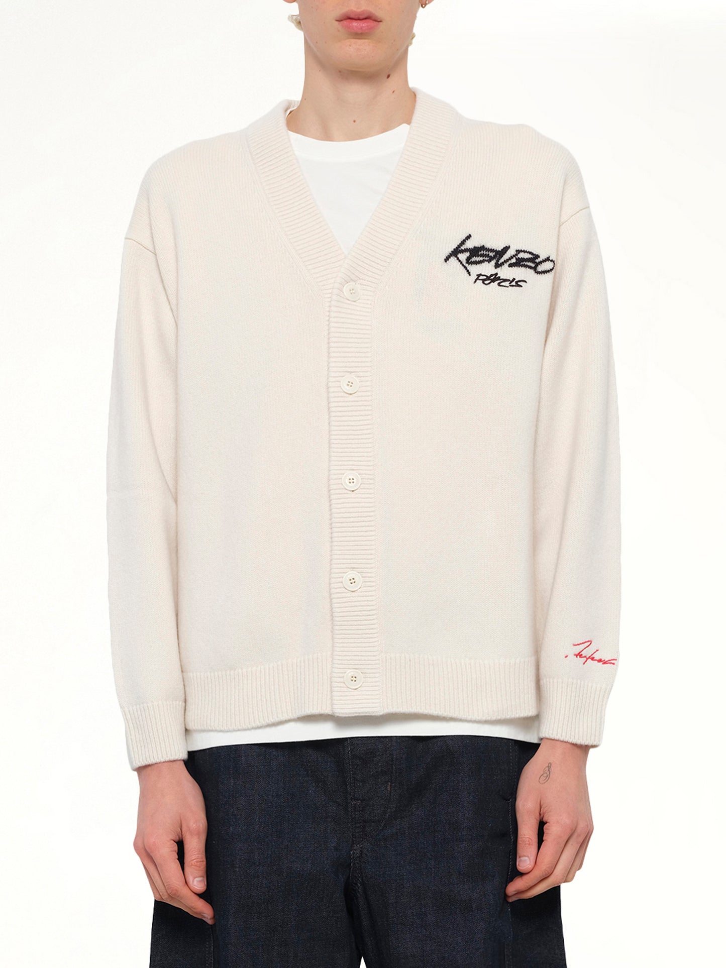 Kenzo x Futura 2000 Cardigan in Off White