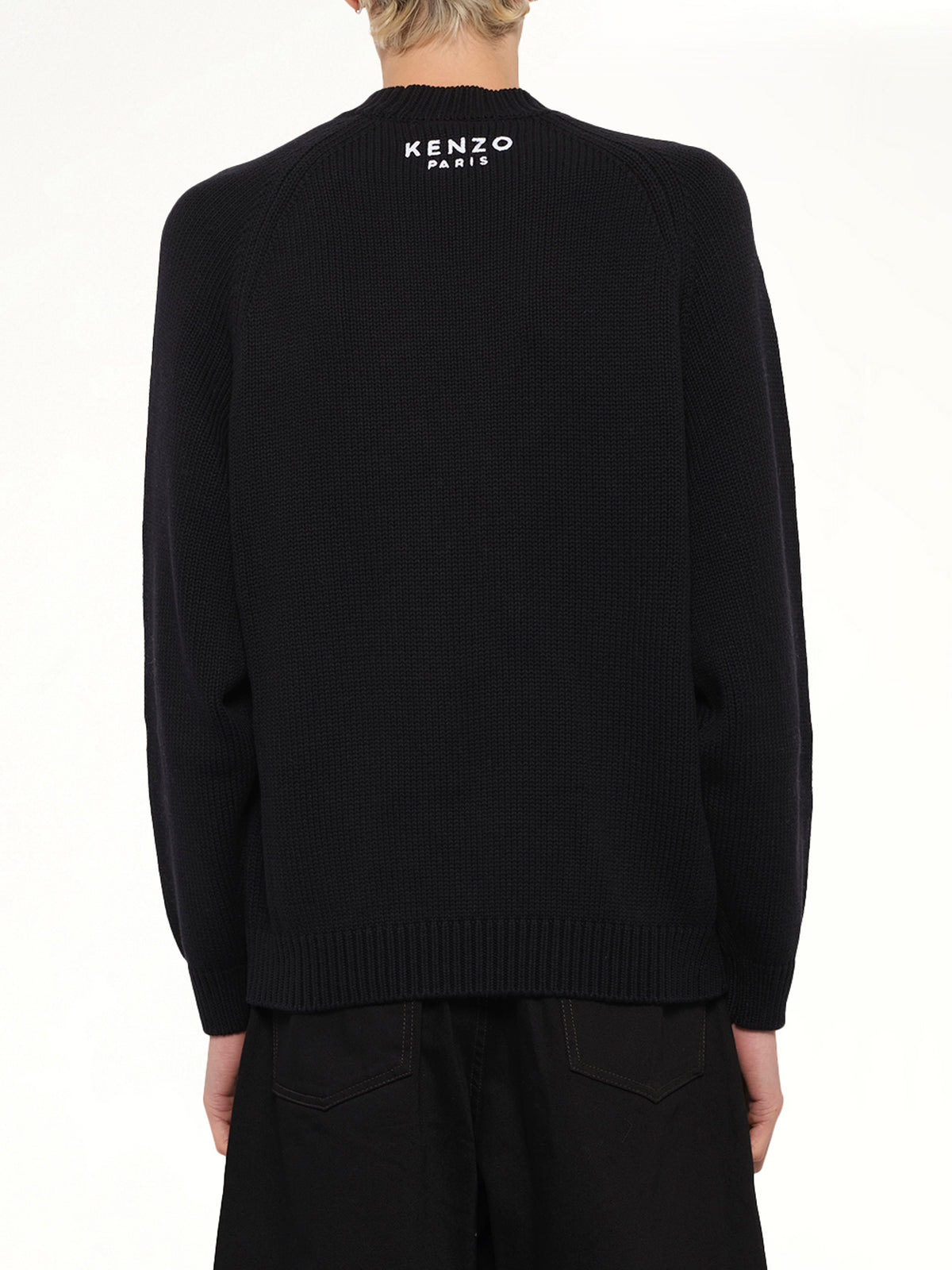 블랙 KENZO 보케 플라워 점퍼