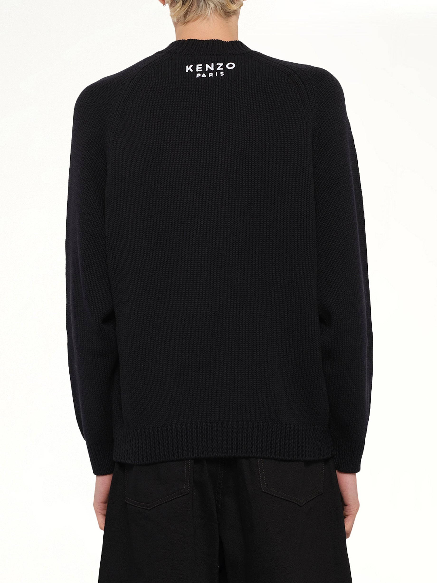 블랙 KENZO 보케 플라워 점퍼