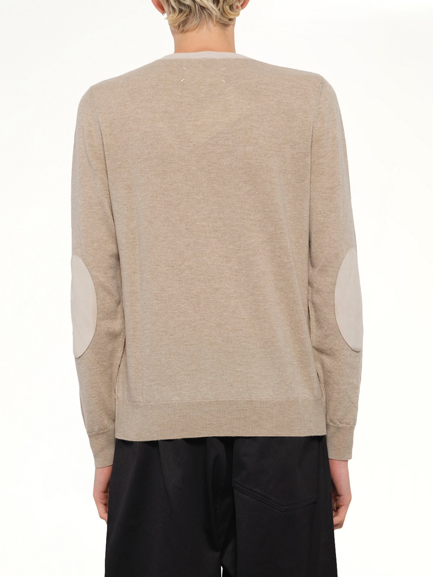 Two-Tone Sweater in Beige/Camel