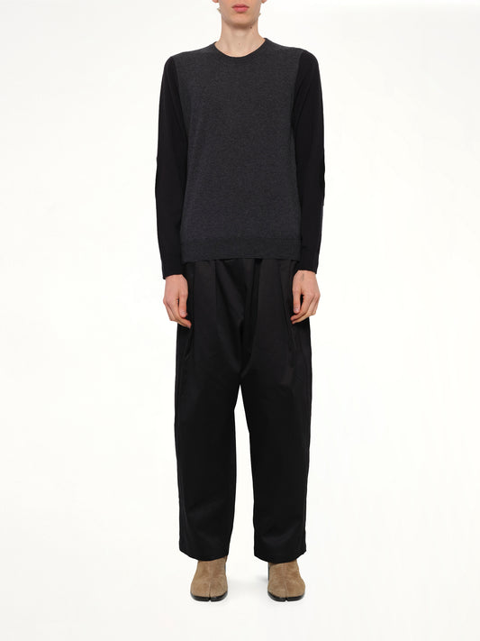 Two-Tone Sweater in Grey/Black