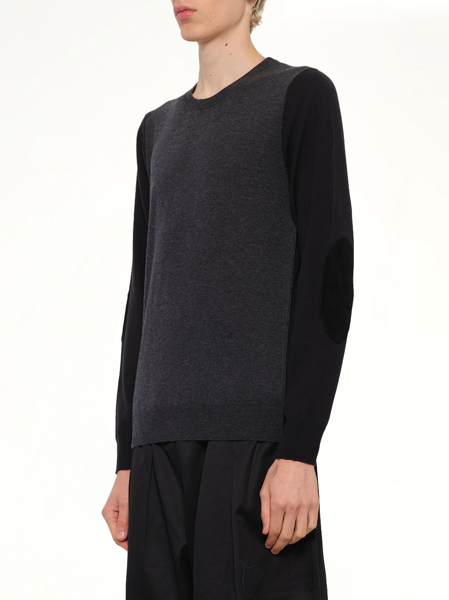 Two-Tone Sweater in Grey/Black