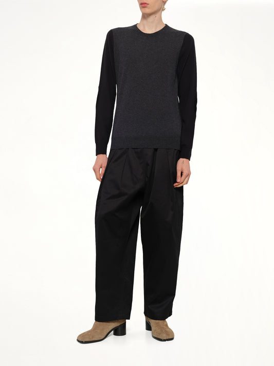 Two-Tone Sweater in Grey/Black