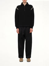 Quarter Zip Sweater in Black