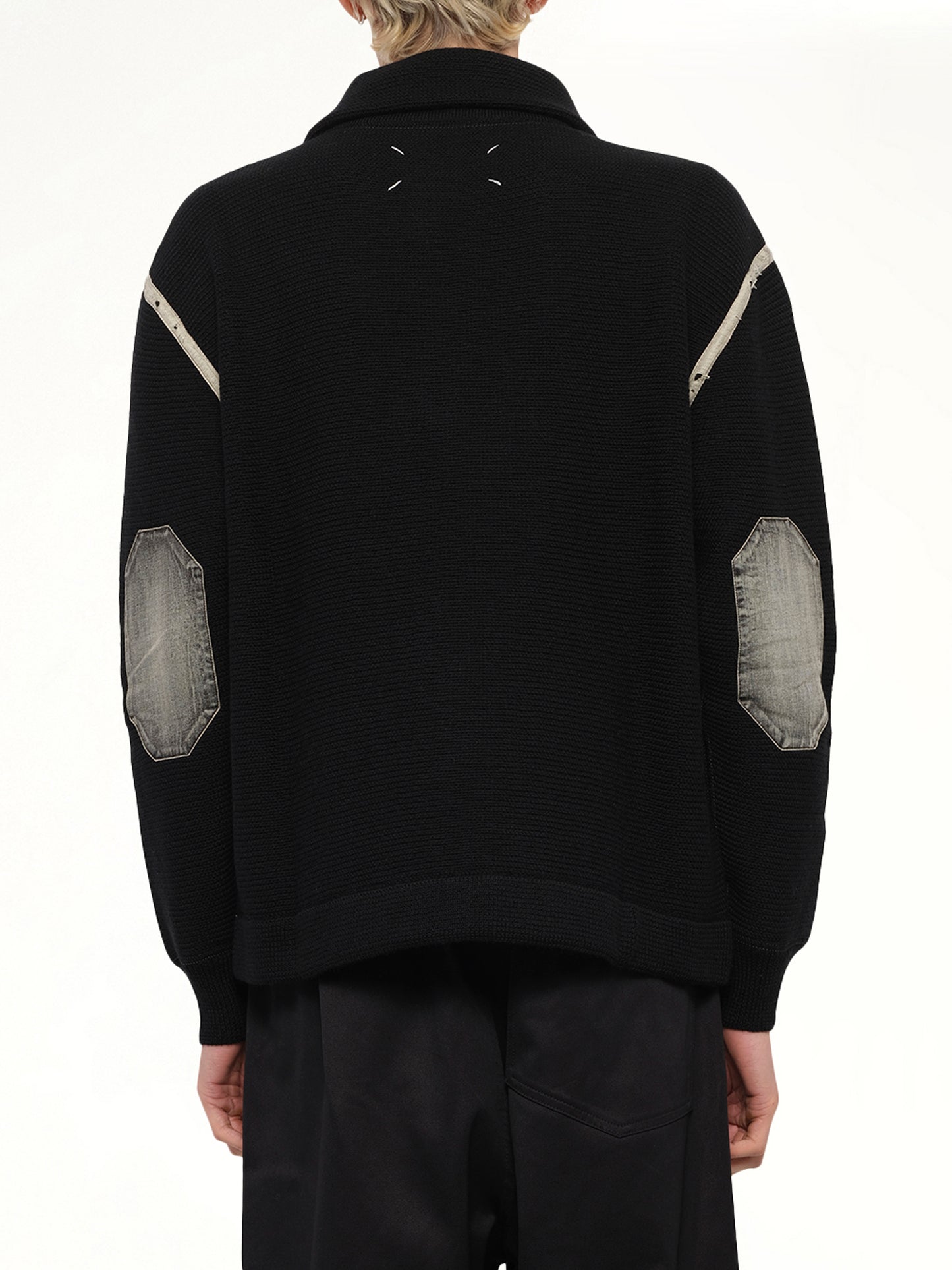 Quarter Zip Sweater in Black