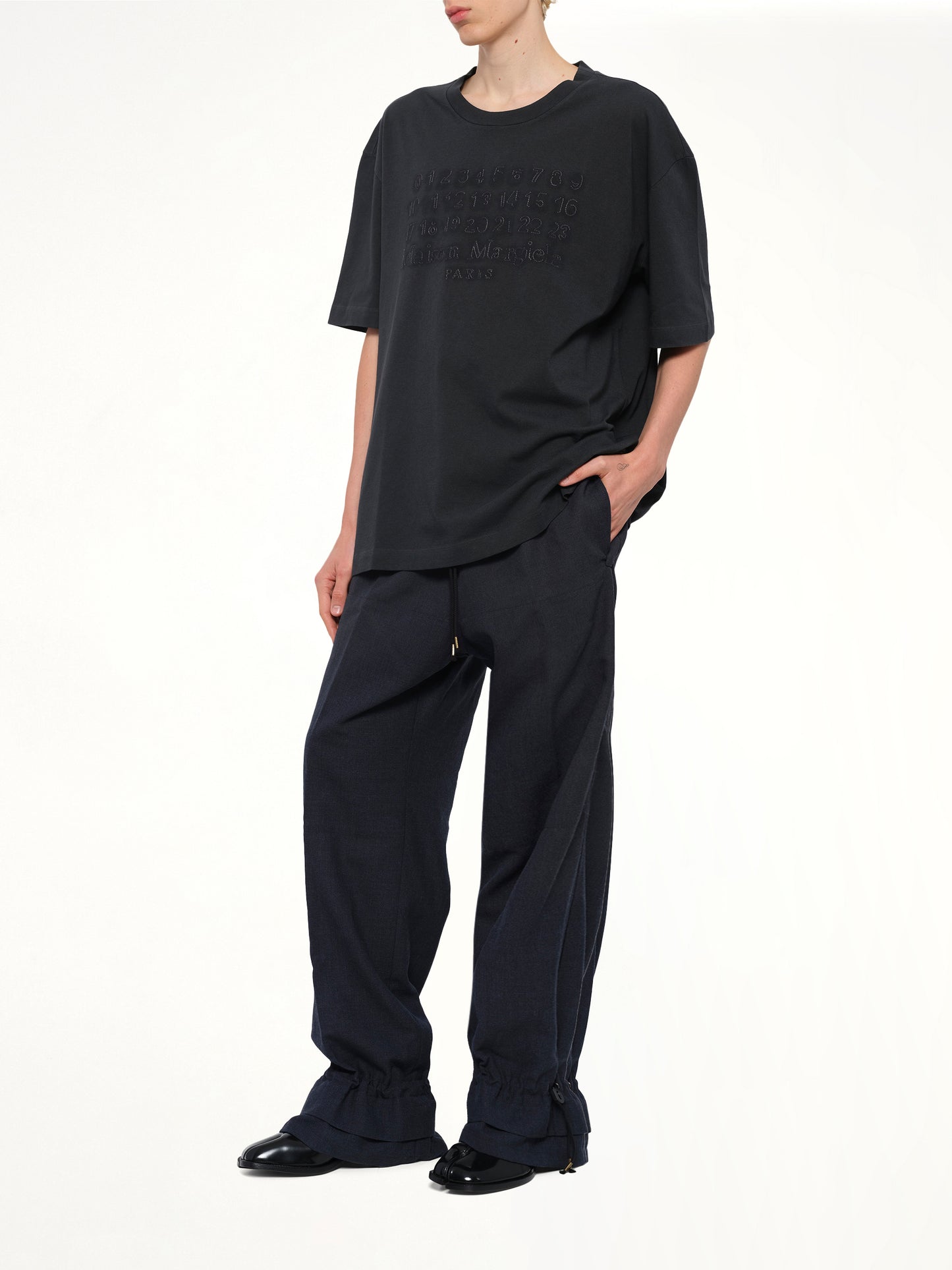 Wool Pants in Dark Blu