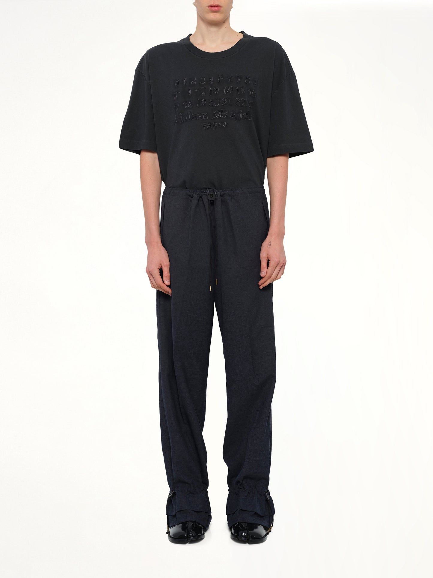 Wool Pants in Dark Blu