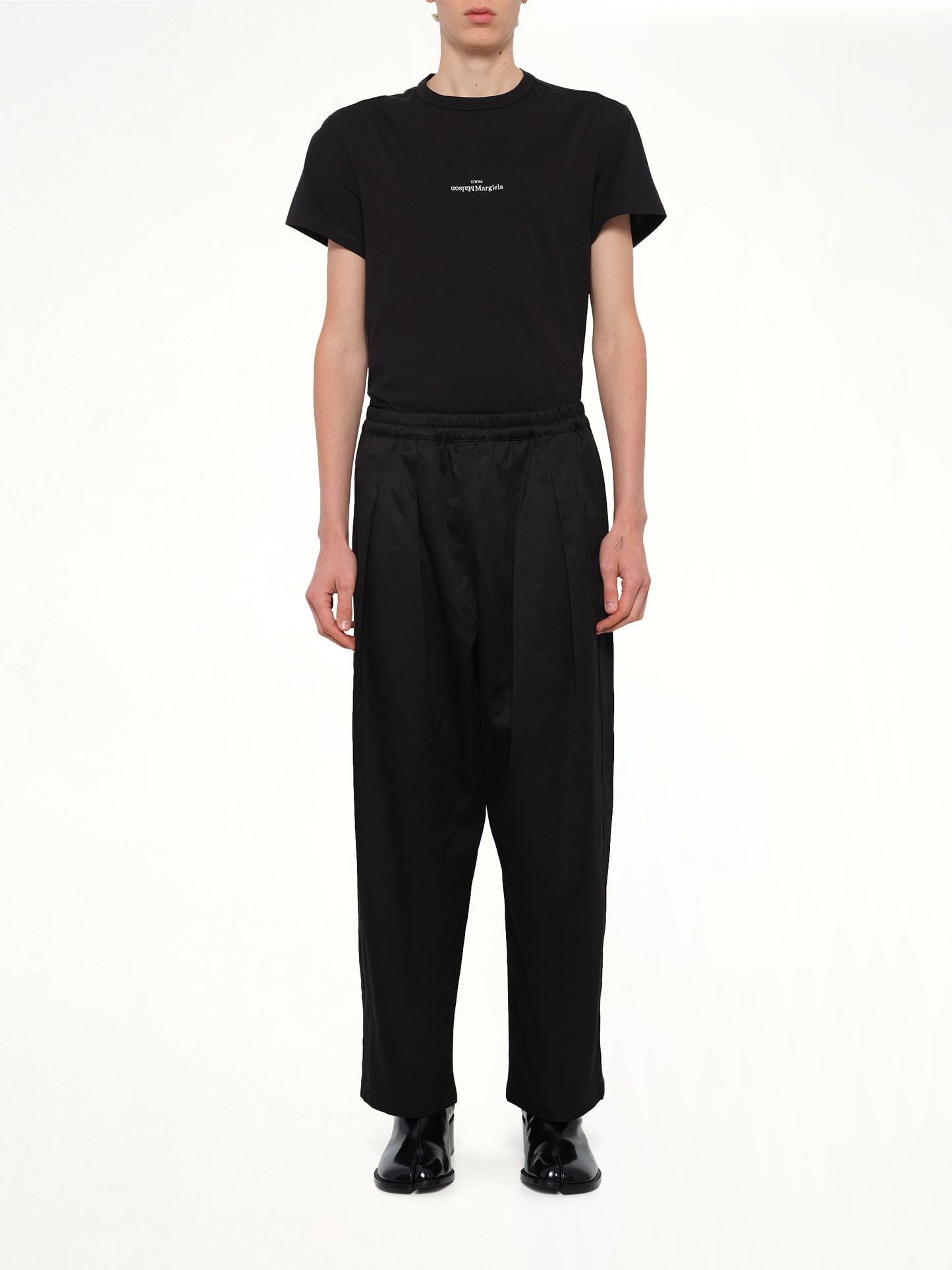Cotton Twill Pants in Black