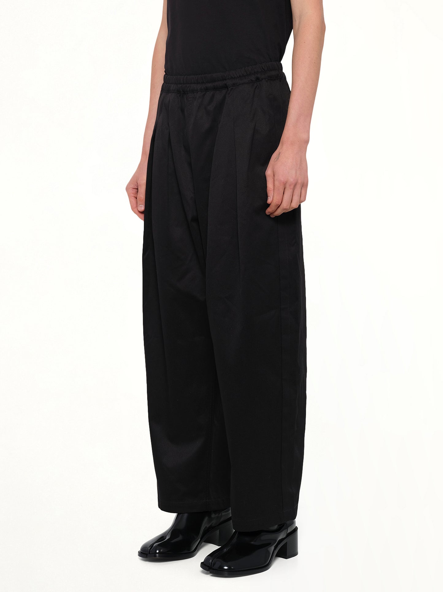 Cotton Twill Pants in Black