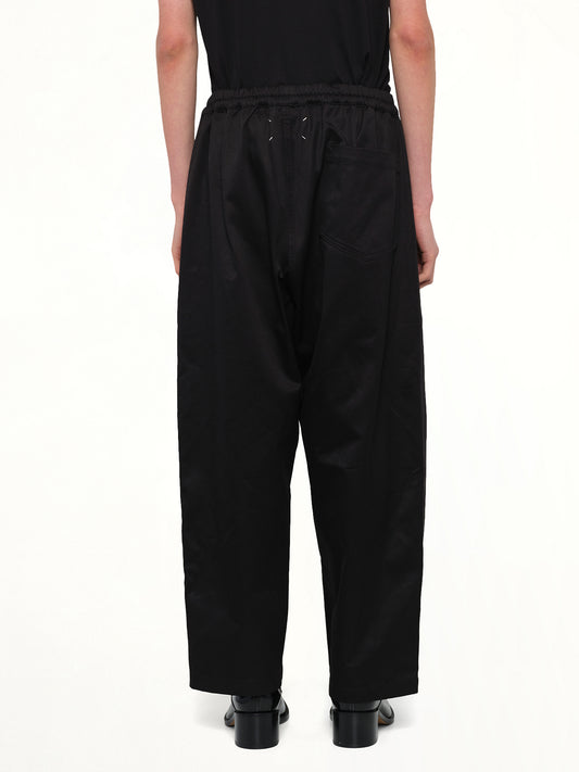 Cotton Twill Pants in Black