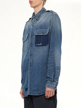 Long-sleeved Shirt in Vintage Medium Blue