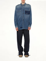 Long-sleeved Shirt in Vintage Medium Blue
