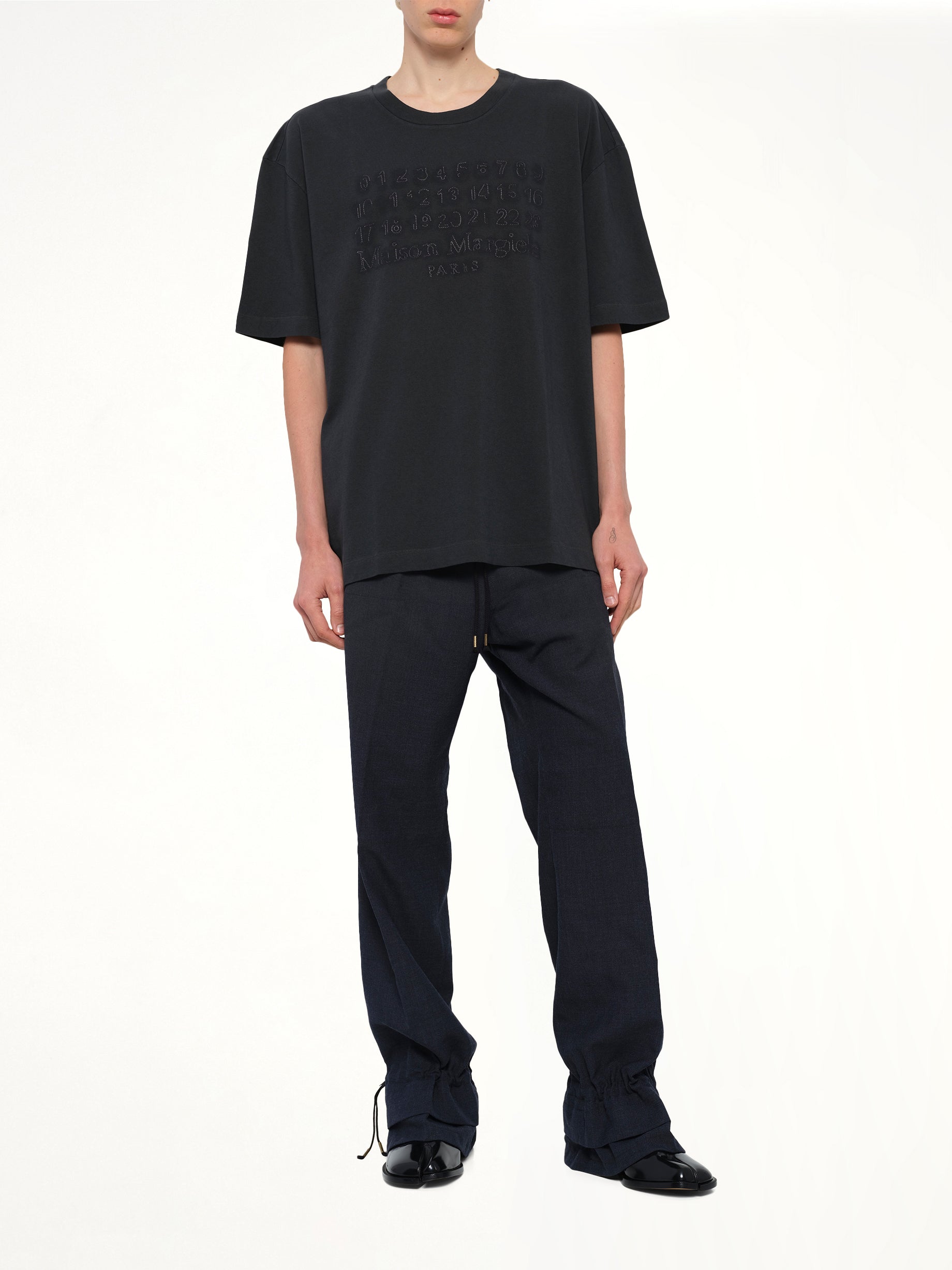 MAISON MARGIELA , Memory of Logo T-Shirt in Charcoal Full Reference from MARAIS