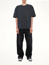 Oversize Four Stitch T-Shirt in Anthracite
