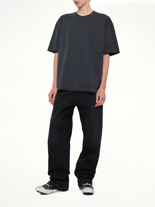 Oversize Four Stitch T-Shirt in Anthracite