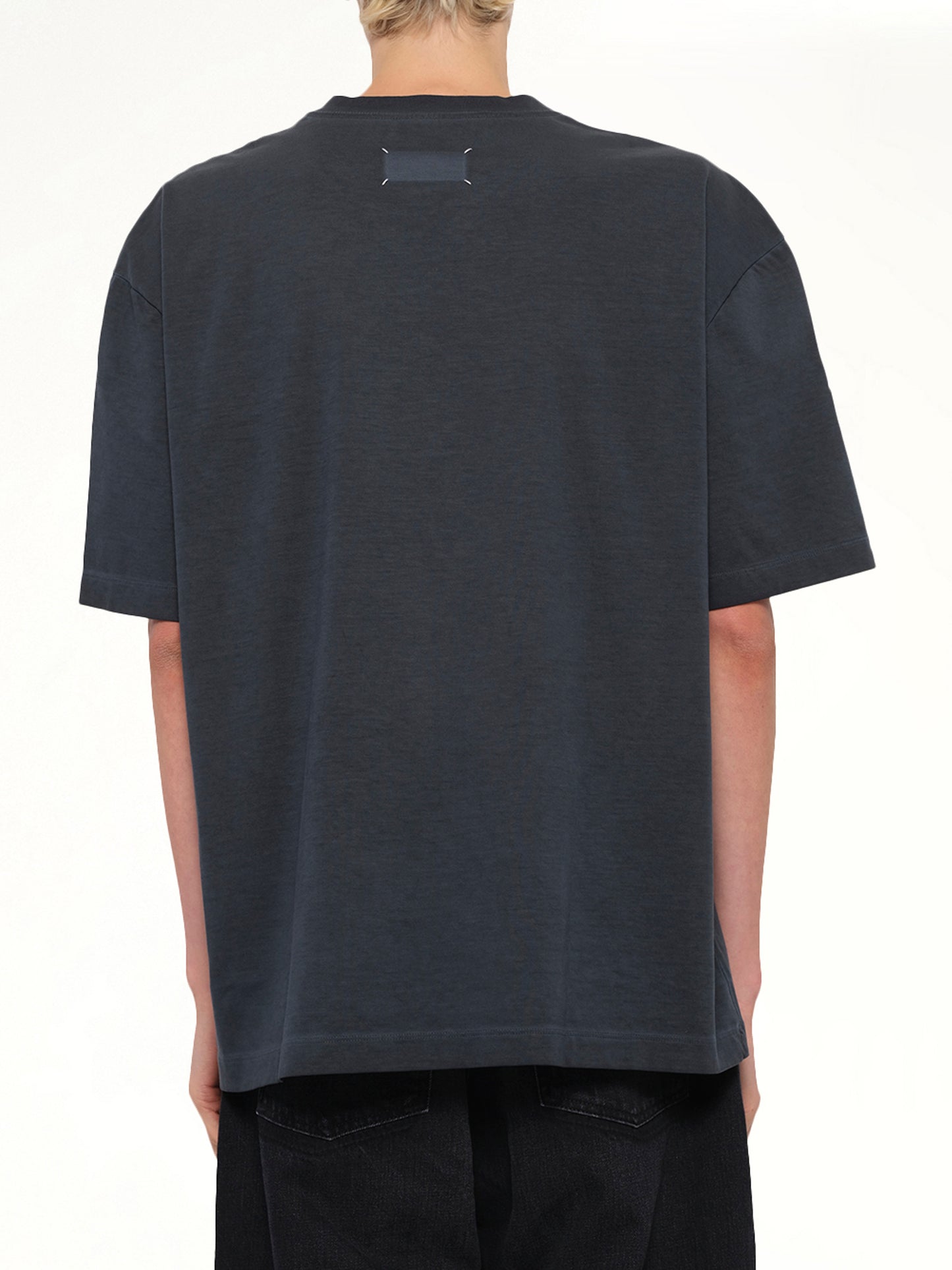 Oversize Four Stitch T-Shirt in Anthracite