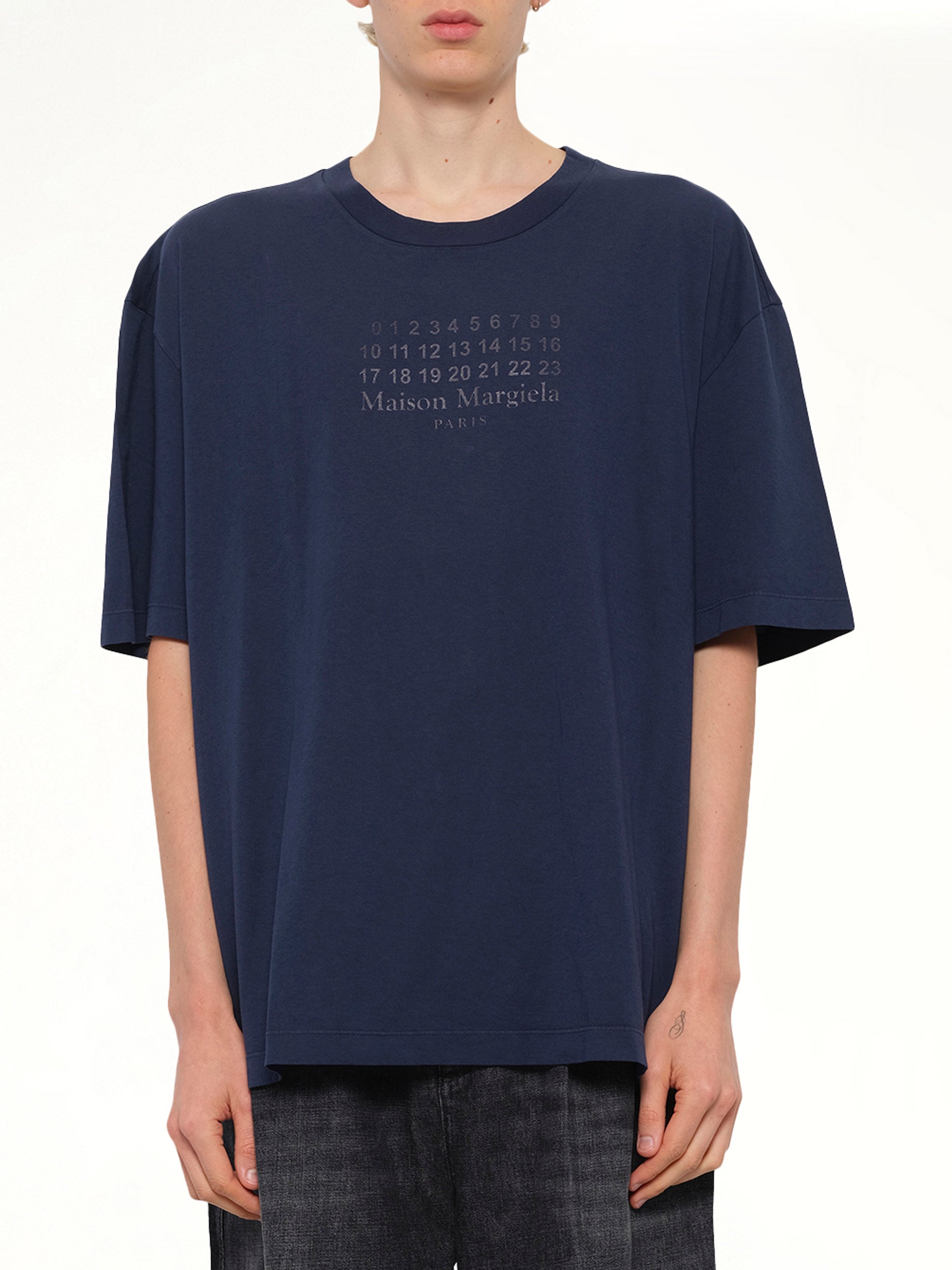 Maison Margiela Logo T-Shirt in Vintage Blue