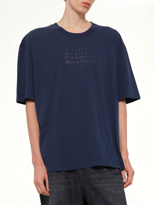 Maison Margiela Logo T-Shirt in Vintage Blue