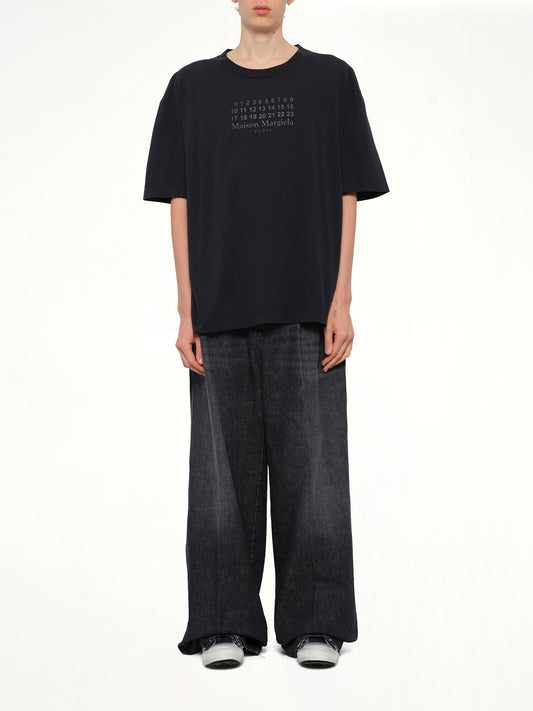 Maison Margiela Logo T-Shirt in Washed Black