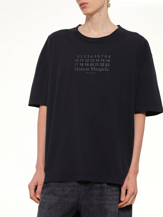 Maison Margiela Logo T-Shirt in Washed Black