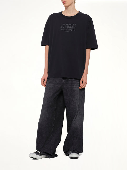 Maison Margiela Logo T-Shirt in Washed Black